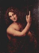 LEONARDO da Vinci Salai as John the Baptist painting